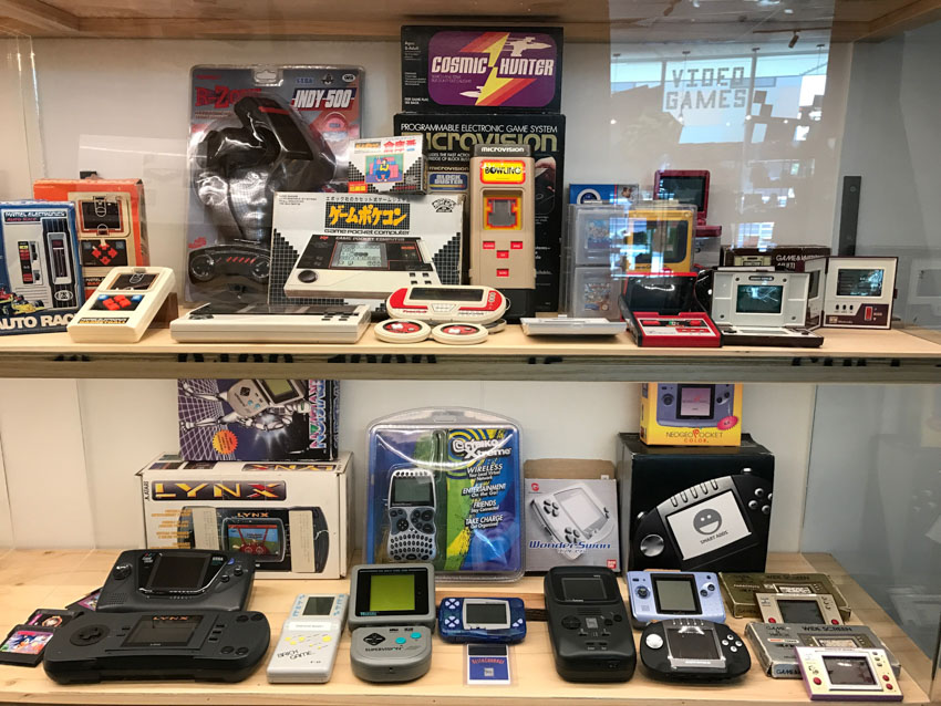 Display of handheld gaming consoles