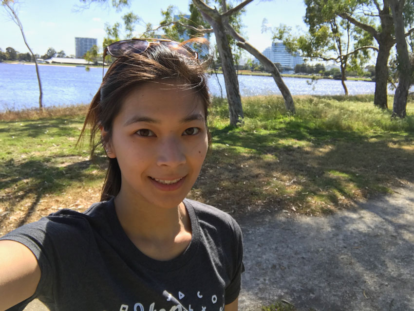 Me taking a selfie on Heirisson Island