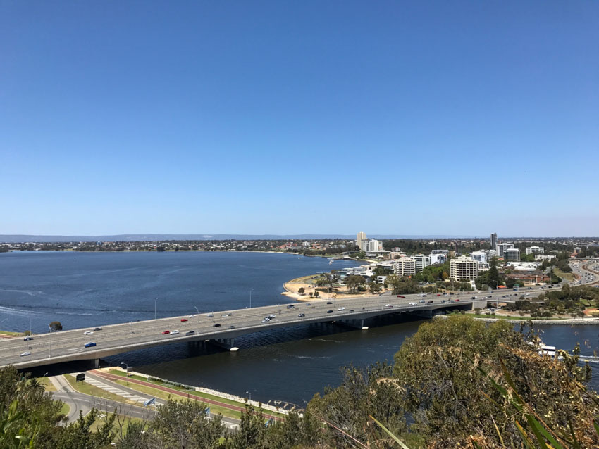 Big highway bridge seen from Kings Park