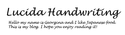 Lucida Handwriting Lucida Handwriting